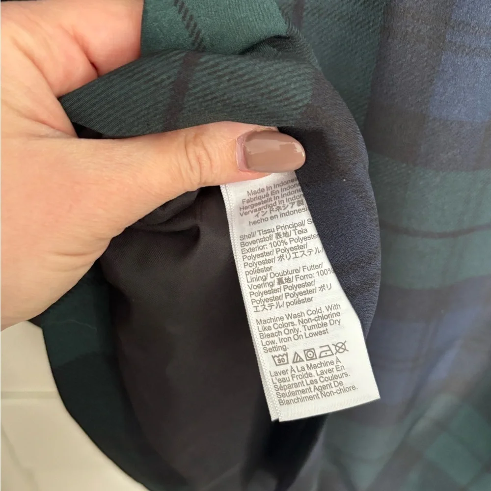 NEW J. Crew Green and Blue Plaid Dress Mockneck Ruffles Tartan Holiday size 6